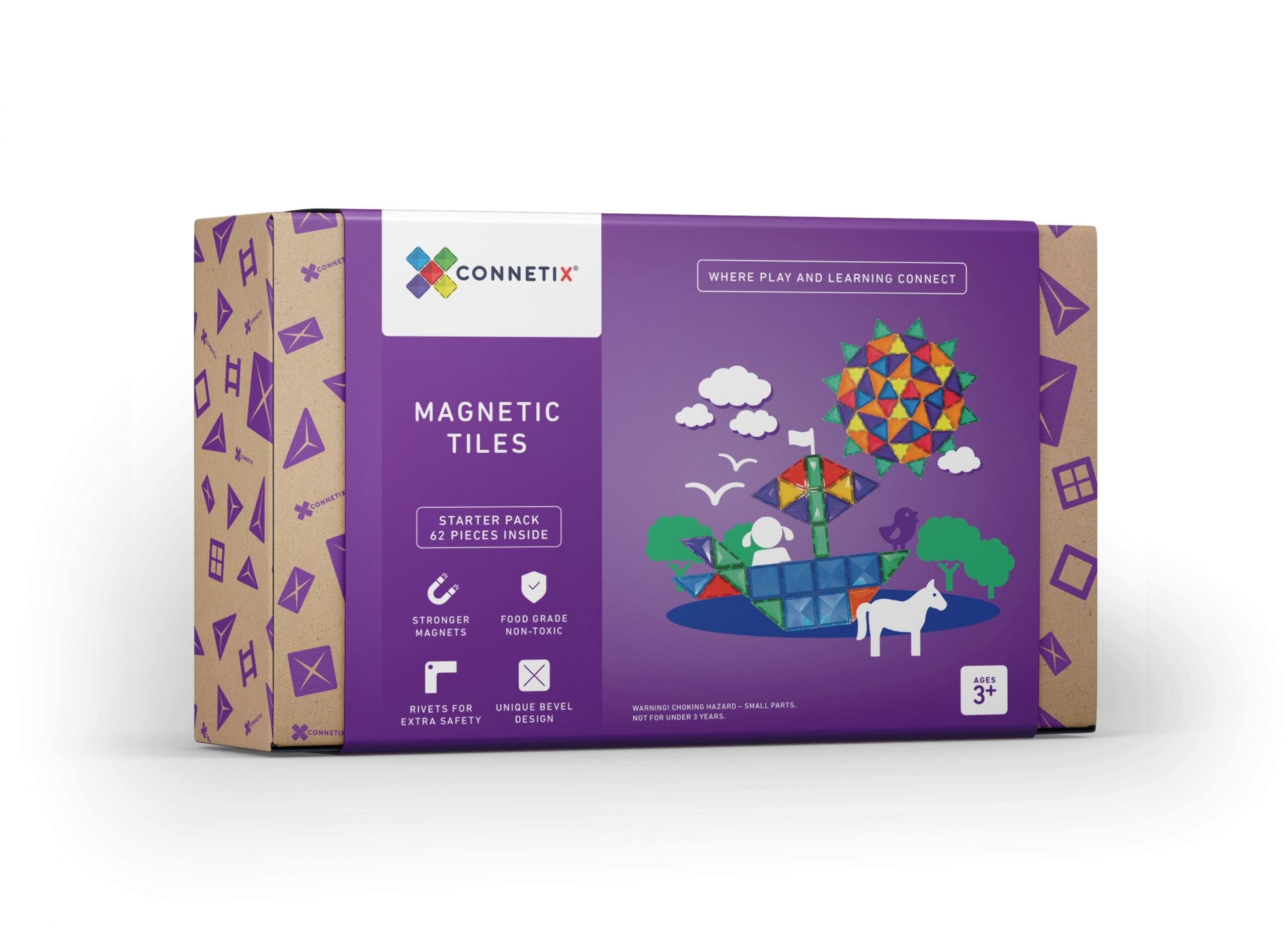 Connetix Tiles 62 Piece Set Starter Pack - Juguete STEAM educativo 3+ años | Gogiks Ecuador