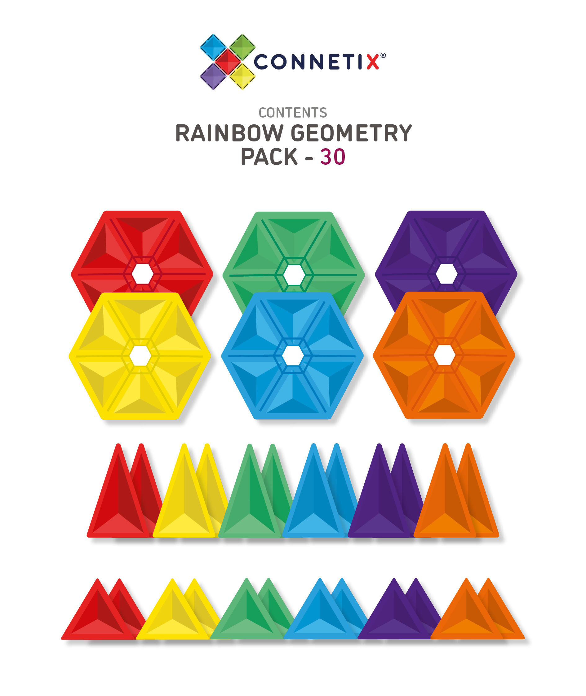 Connetix Tiles 30 Piece Geometry Pack - ejemplo de uso | Gogiks