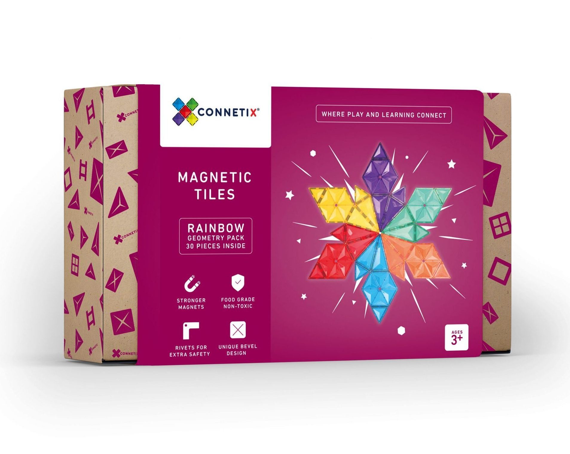 Connetix Tiles 30 Piece Geometry Pack - Juguete STEAM educativo 3+ años | Gogiks Ecuador