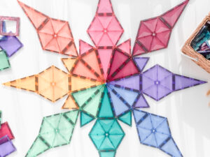 Connetix Tiles 40 Piece Pastel Geometry Pack - ejemplo de uso | Gogiks